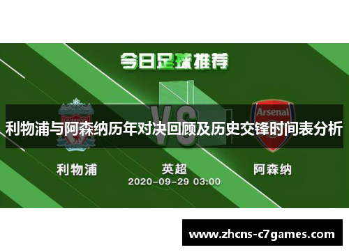 利物浦与阿森纳历年对决回顾及历史交锋时间表分析